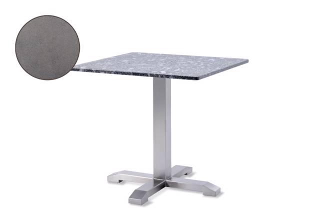 Amsterdam Table de jardin acier inoxydable 90x90 cm