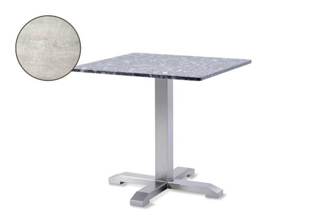 Amsterdam Table de jardin acier inoxydable 70x70 cm