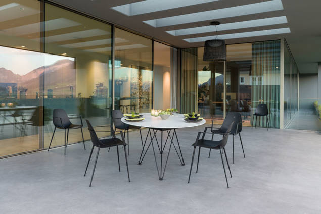 Montreal Set de table de jardin acier inoxydable/aluminium