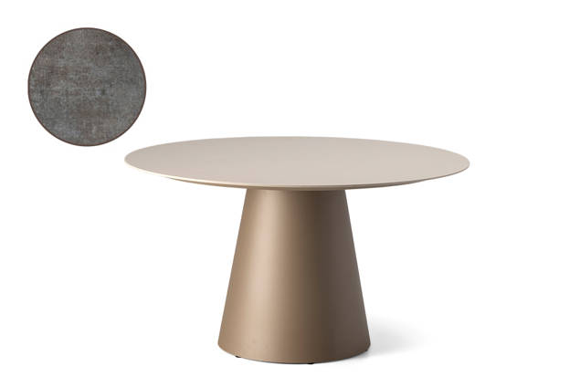 San Marino Gartentisch rund Aluminium Ø130 cm