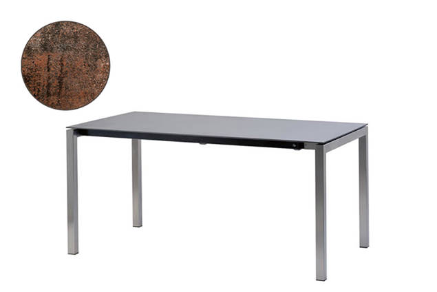 Pilatus Gartentisch Edelstahl 140x80 cm