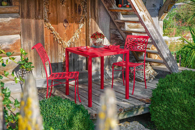 Locarno Gartentisch Set Stahl