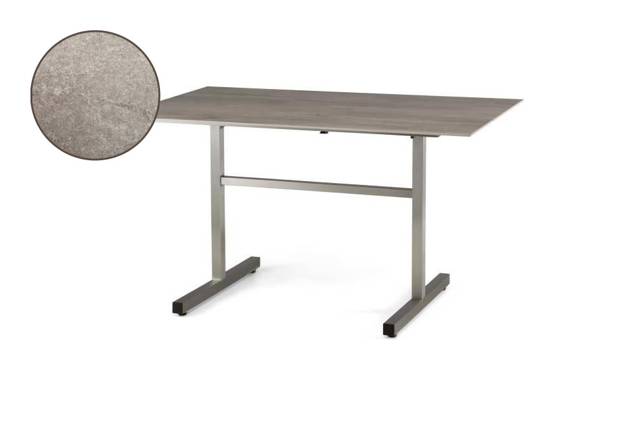 Dublin Table de jardin pliante acier inoxydable 120x70 cm