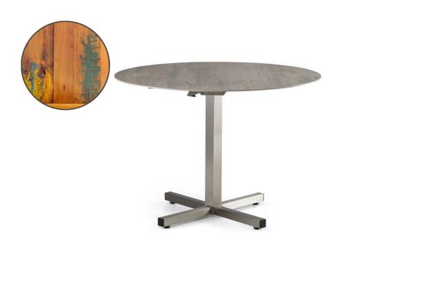Dublin Table de jardin pliante acier inoxydable 70x70 cm