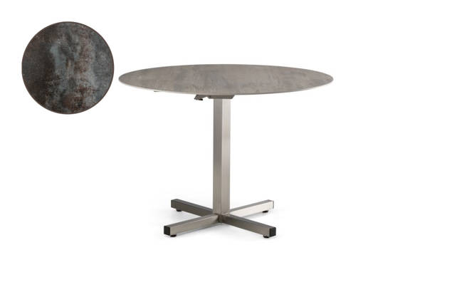 Dublin Table de jardin pliante acier inoxydable 70x70 cm