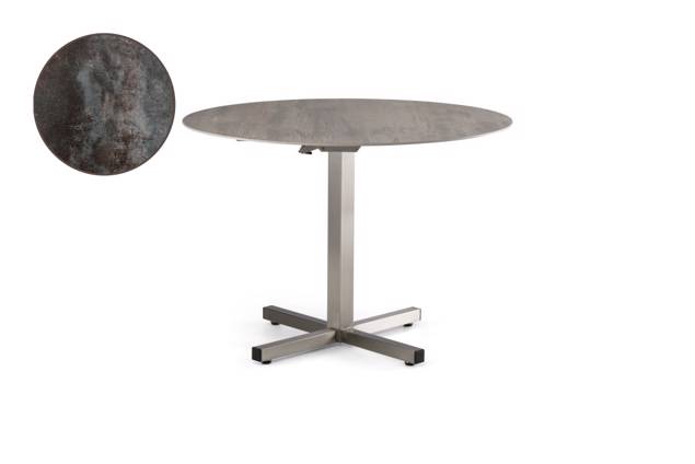 Dublin Table de jardin pliante acier inoxydable 70x70 cm