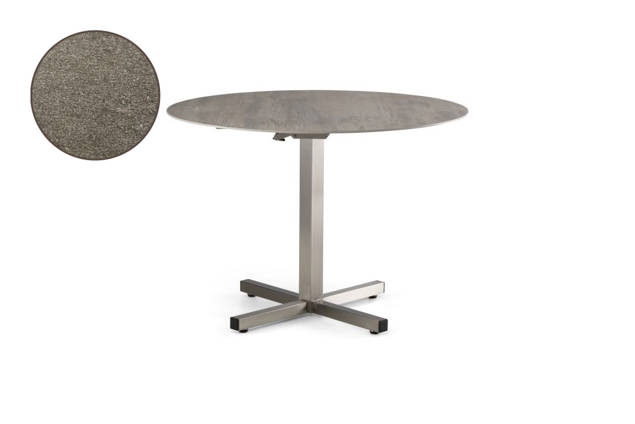 Dublin Table de jardin pliante acier inoxydable Ø 100 cm