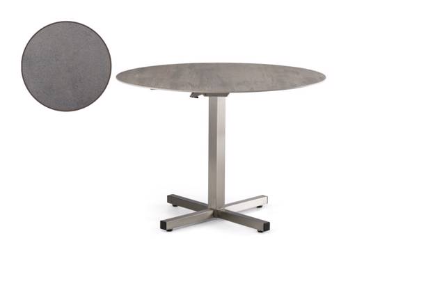 Dublin Table de jardin pliante acier inoxydable 80x80 cm