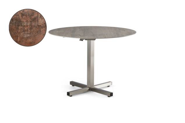 Dublin Table de jardin pliante acier inoxydable 70x70 cm