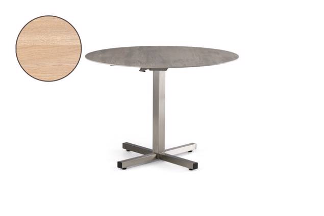 Dublin Table de jardin pliante acier inoxydable 80x80 cm