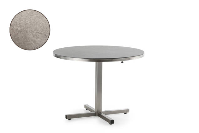 Dublin Table de jardin pliante acier inoxydable Ø 70 cm