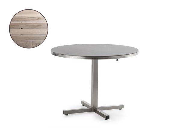 Dublin Table de jardin pliante acier inoxydable Ø 70 cm