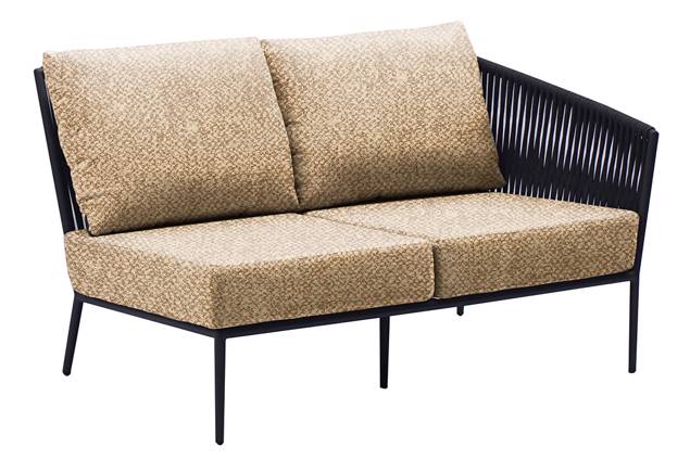 Kapstadt 2er Loungebank links Aluminium