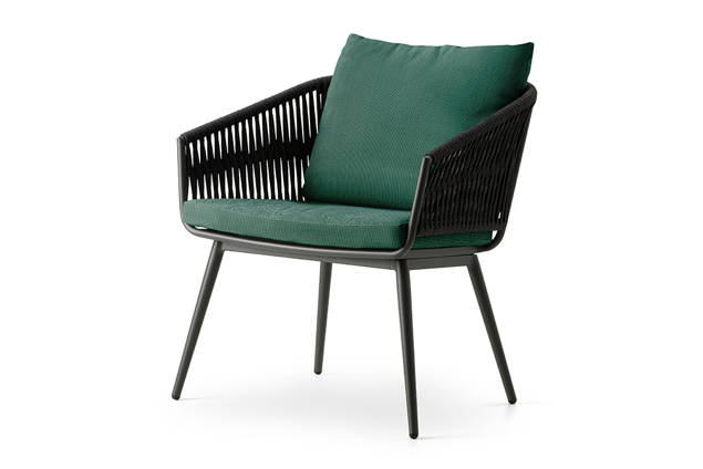 Kapstadt Fauteuil lounge petit aluminium