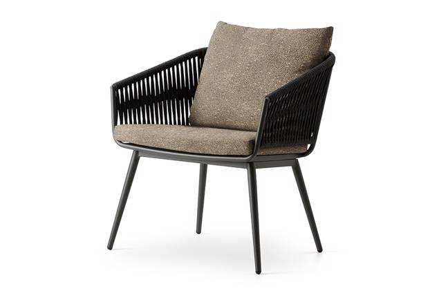 Kapstadt Fauteuil lounge petit aluminium