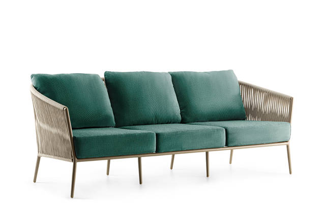 Kapstadt Banc lounge 3 places aluminium