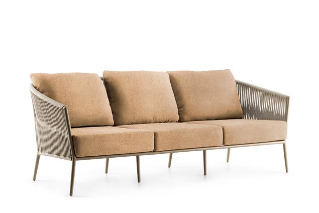 Kapstadt 3er Loungebank Aluminium