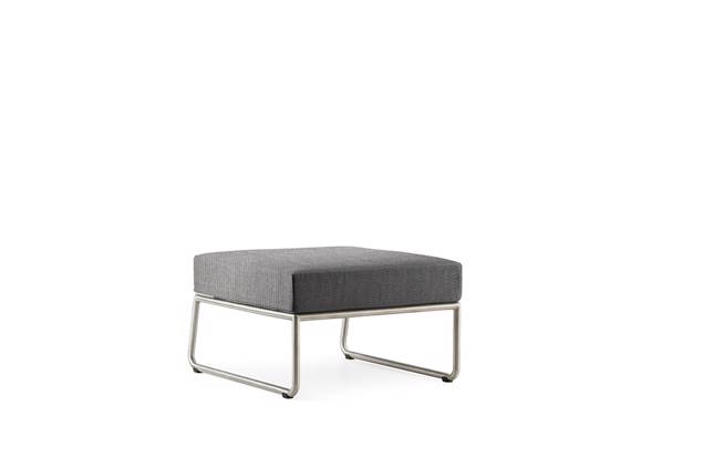 Sylt Loungehocker Edelstahl