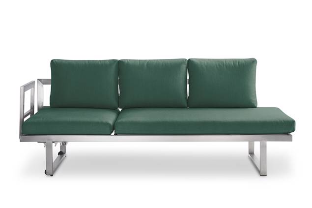 Tosca Banc lounge dînatoire 3 places acier inoxydable
