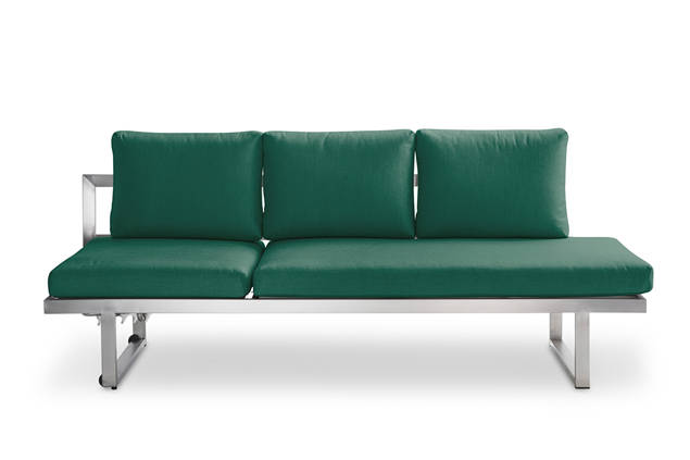 Tosca Banc lounge dînatoire 3 places acier inoxydable