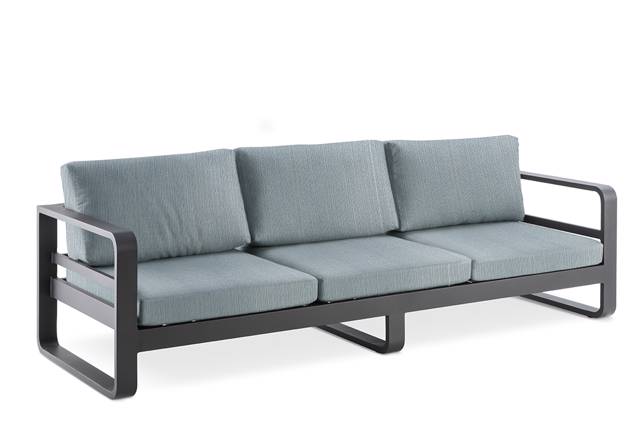 Split 3er Loungebank Aluminium