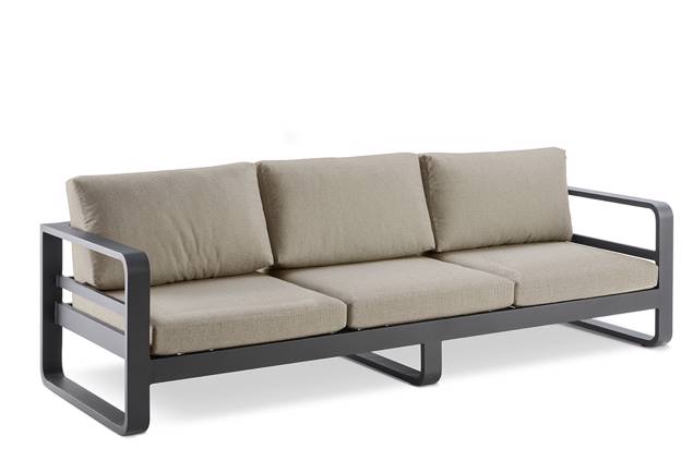 Split Banc de lounge 3 places aluminium