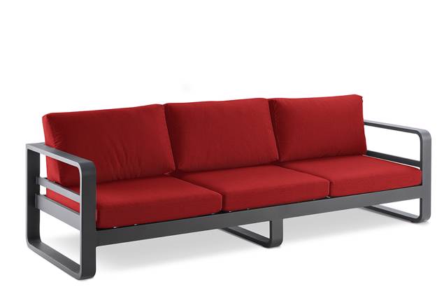 Split Banc de lounge 3 places aluminium