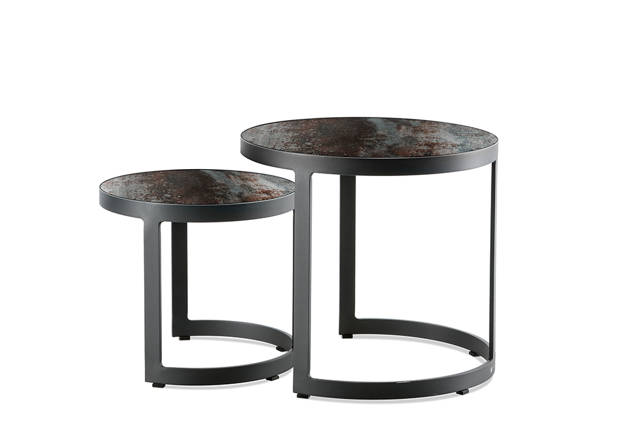 Lucca Beistelltisch Set Aluminium 1