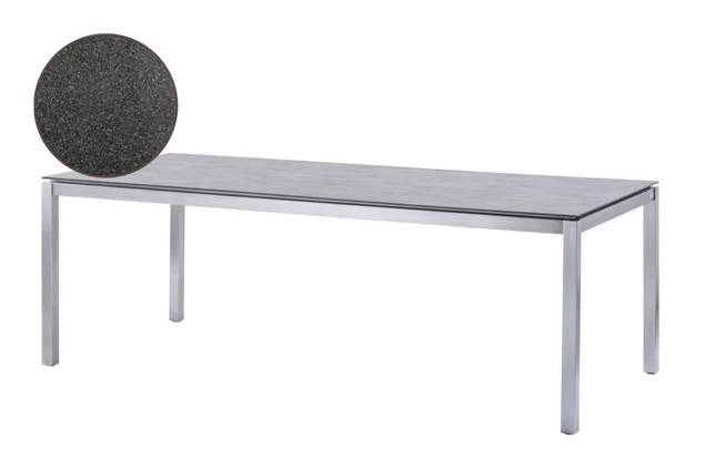Famosa Table de jardin acier inoxydable 200x100 cm
