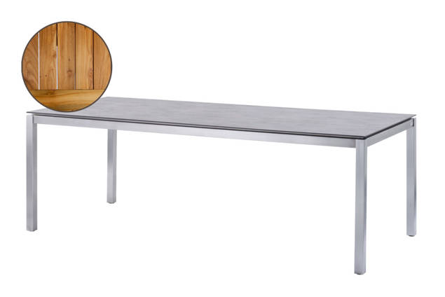 Famosa Gartentisch Edelstahl 200x100 cm