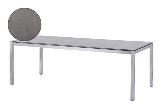 Famosa Gartentisch Edelstahl 200x100 cm