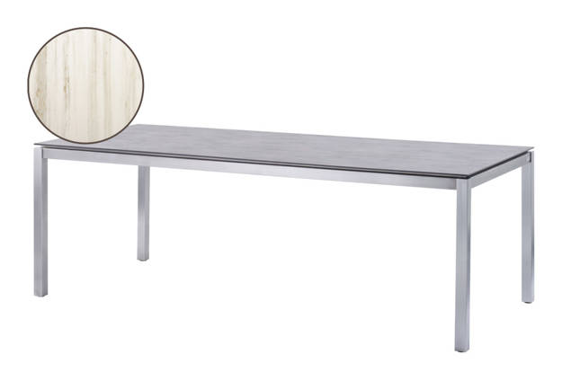 Famosa Table de jardin acier inoxydable 200x100 cm