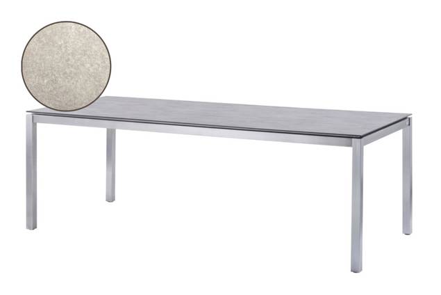 Famosa Table de jardin acier inoxydable 200x100 cm
