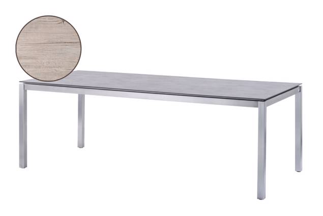 Famosa Table de jardin acier inoxydable 200x100 cm