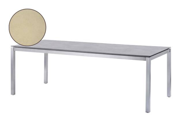 Famosa Gartentisch Edelstahl 200x100 cm