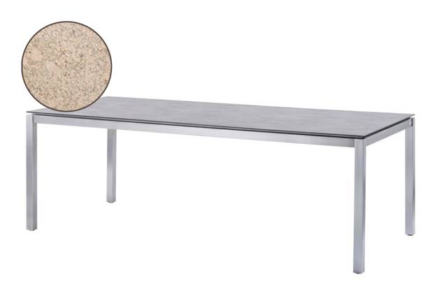 Famosa Gartentisch Edelstahl 160x90 cm
