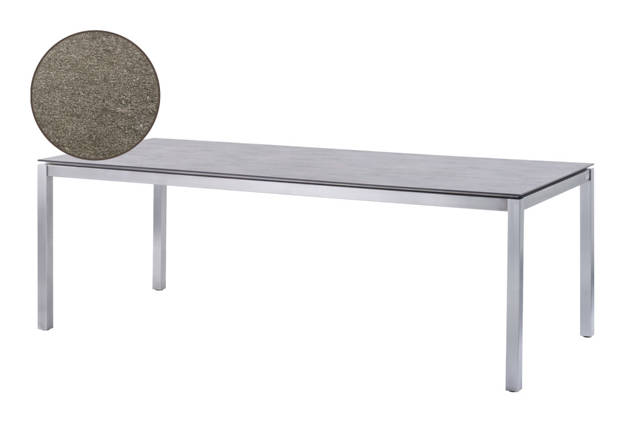 Famosa Gartentisch Edelstahl 160x90 cm