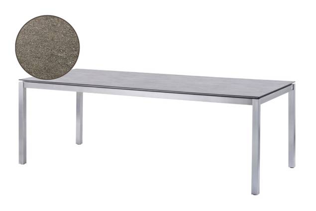 Famosa Table de jardin acier inoxydable 160x90 cm