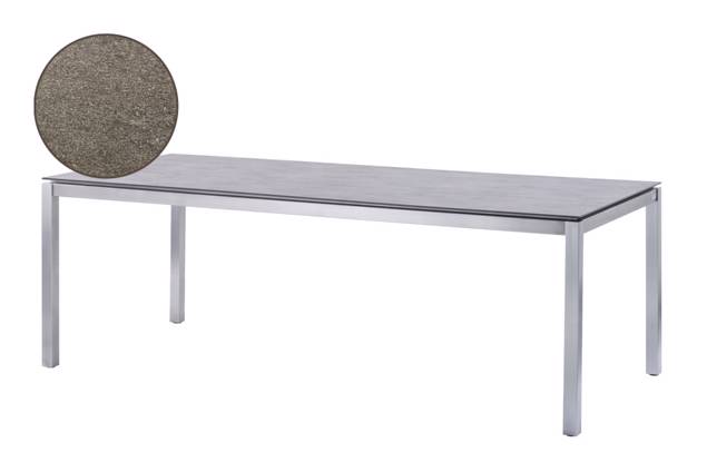 Famosa Table de jardin acier inoxydable 160x90 cm