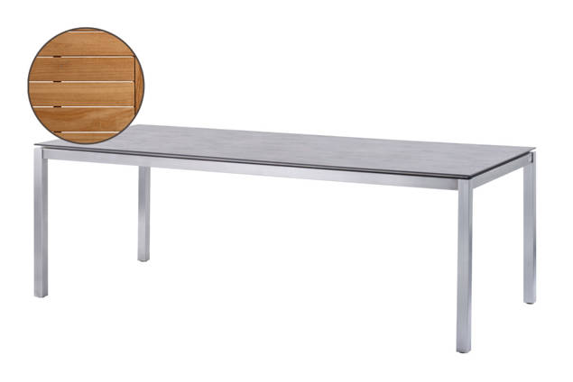 Famosa Table de jardin acier inoxydable 160x90 cm