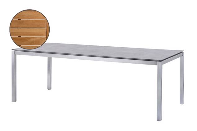 Famosa Table de jardin acier inoxydable 160x90 cm