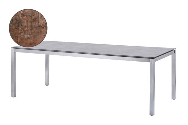 Famosa Gartentisch Edelstahl 160x90 cm