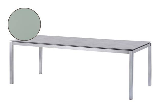 Famosa Table de jardin acier inoxydable 160x90 cm