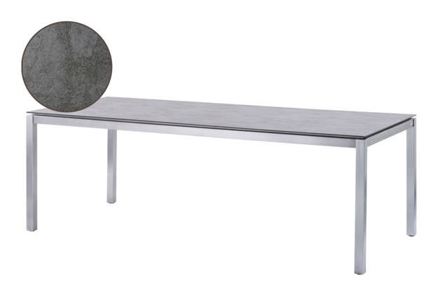 Famosa Gartentisch Edelstahl 160x90 cm