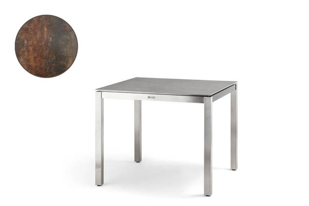 Famosa Table de jardin acier inoxydable 90x90 cm
