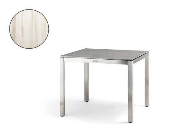 Famosa Gartentisch Edelstahl 90x90 cm