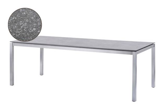 Famosa Gartentisch Edelstahl 220x100 cm