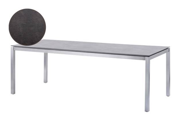 Famosa Gartentisch Edelstahl 220x100 cm