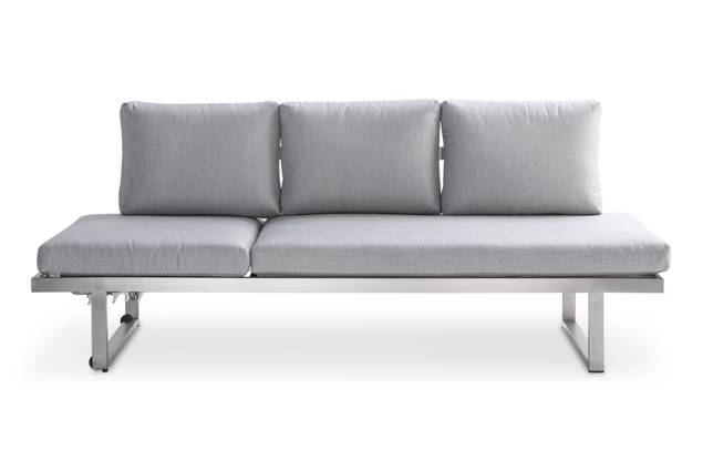 Tosca 3er Loungebank Edelstahl