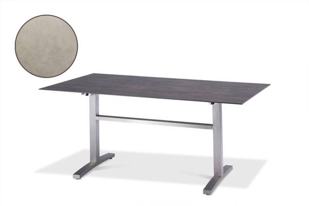 Island Table de jardin acier inoxydable 200x100 cm